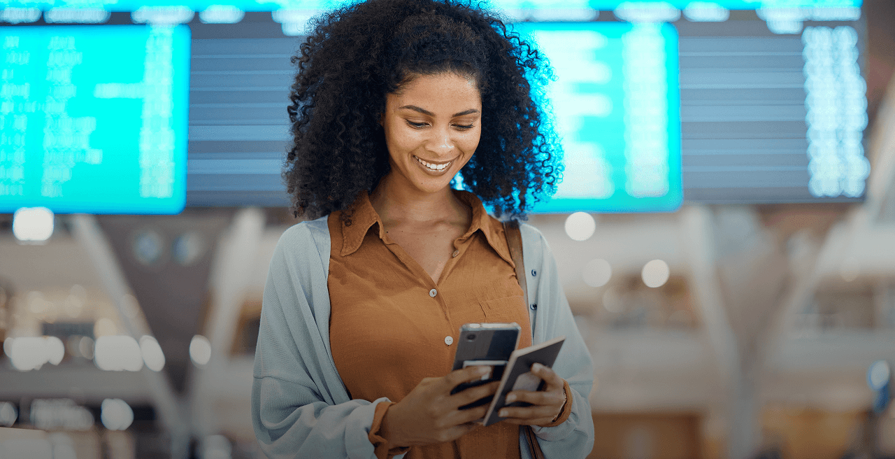 Woman using mobile phone