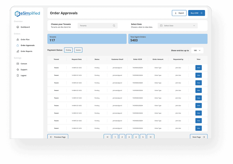 Order Approvals Dashboard